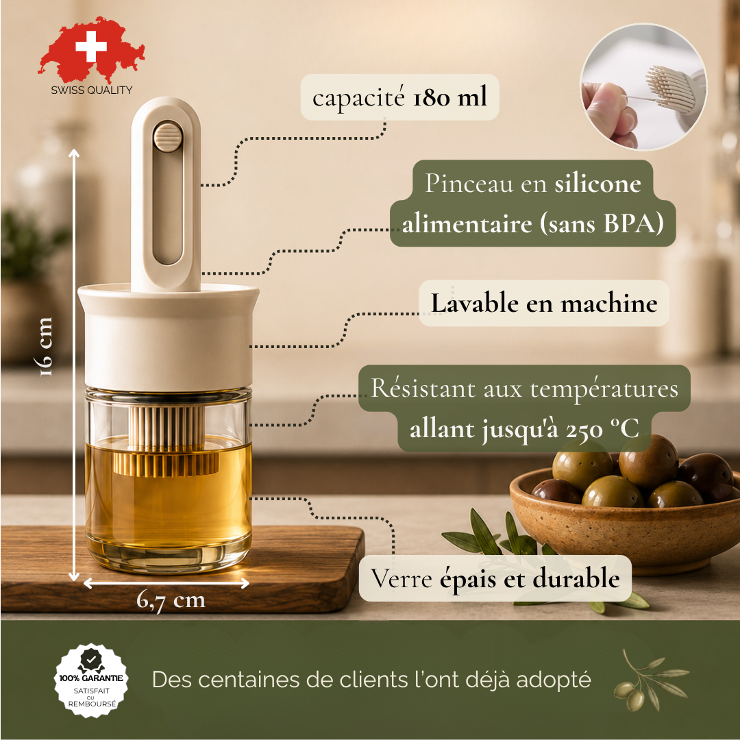 Distributeur d'huile avec pinceau