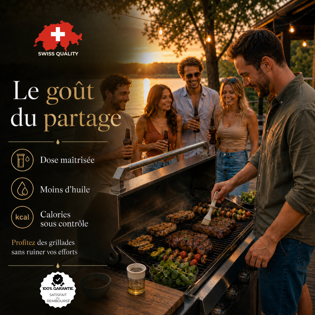 Distributeur d'huile avec pinceau