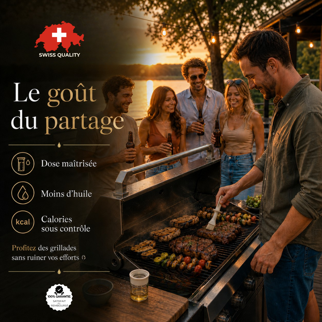 Distributeur d'huile avec pinceau de précision